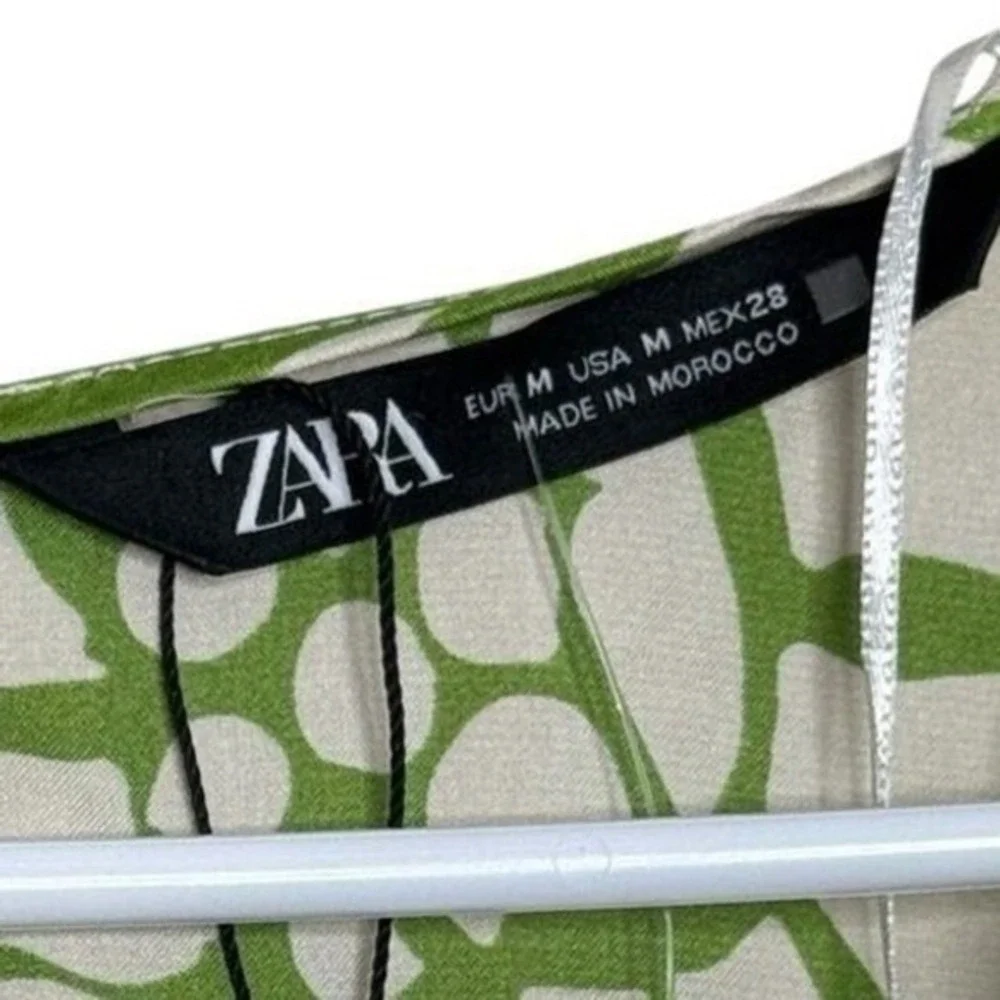 Zara Green Wrap Dress Wedding‎ Guest Cocktail Summer Event Dress Size M